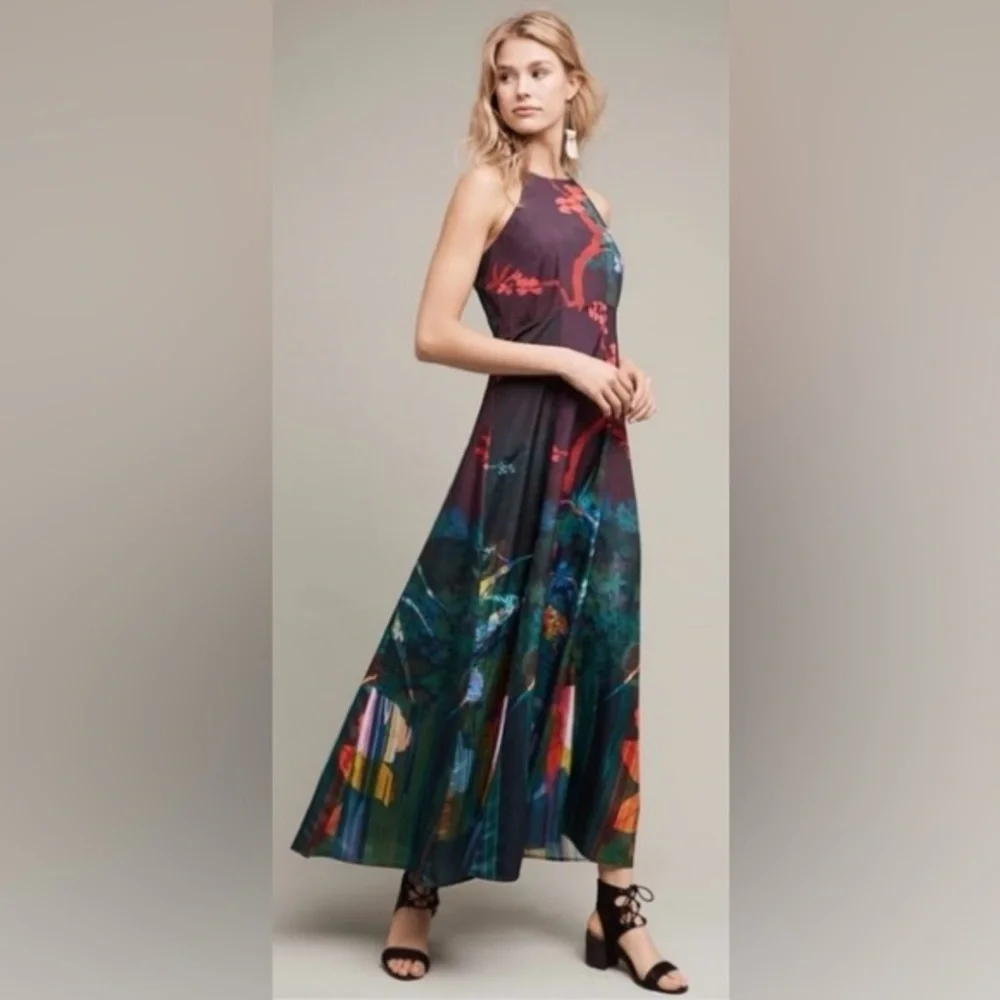 Anthropologie Moulinette Soeurs Cadence Sleeveless Halter Floral Maxi Dress - Picture 12 of 15